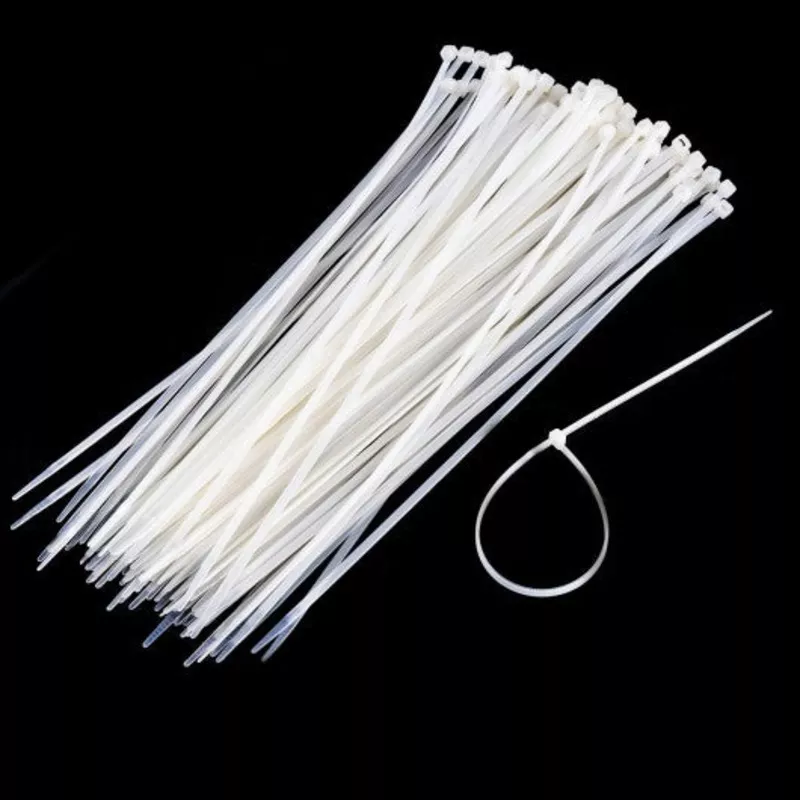 1000 pcs 12″ Nylon Plastic Self Lock Cable Loop Ties Wire-White