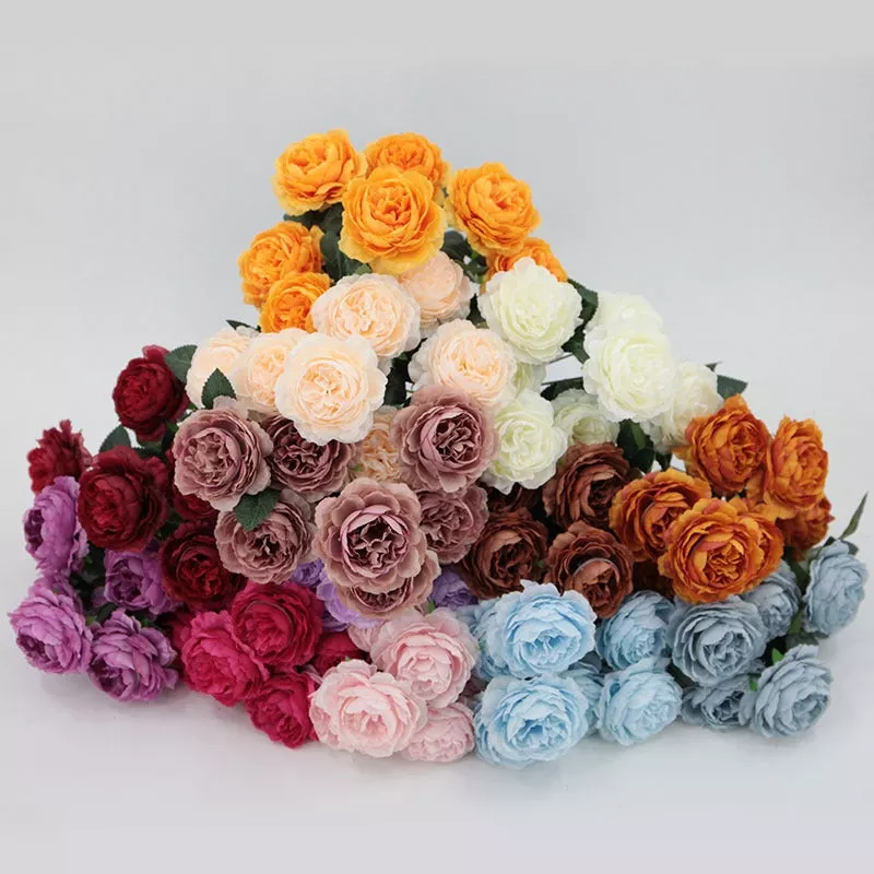 13-7-inch-mini-ranunculus-bush-artificial-flowers-bulk-quantity-ivory 13.7 Inch Mini Ranunculus Bush Artificial Flowers Bulk Quantity Ivory