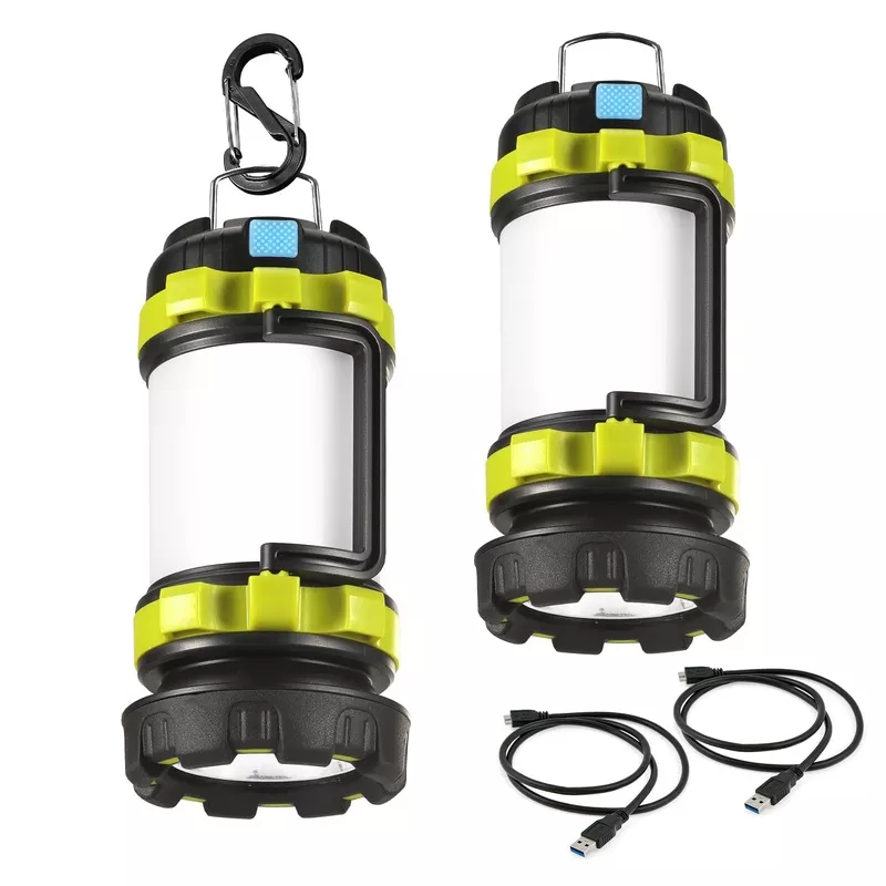 2-pack-led-camping-lantern-flashlight-rechargeable-consciot-portable-torch-with- 2 Pack LED Camping Lantern Flashlight Rechargeable, Consciot Portable Torch with 6 Light Modes, 3600mAh Power Bank