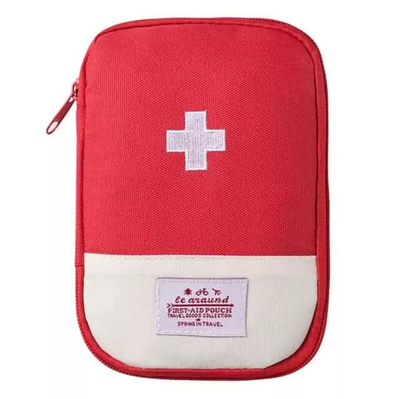2-Pack: Portable Medicine Storage Bag Camping Emergency First Aid Kit Organizer Red