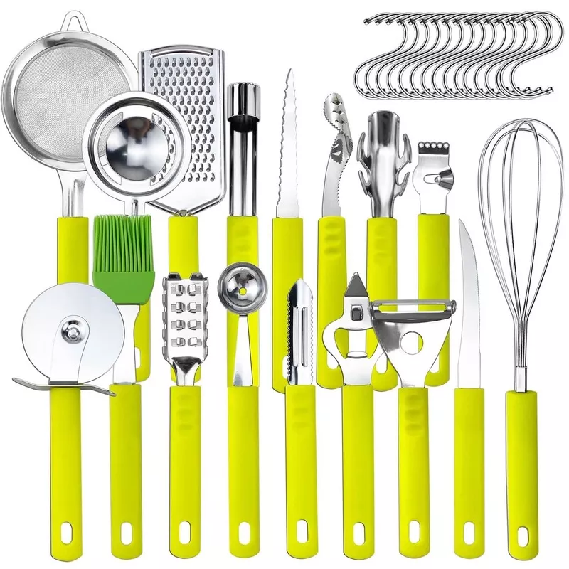 34-pieces-set-stainless-steel-kitchen-gadget-tools-set 34-Pieces Set: Stainless Steel Kitchen Gadget Tools Set