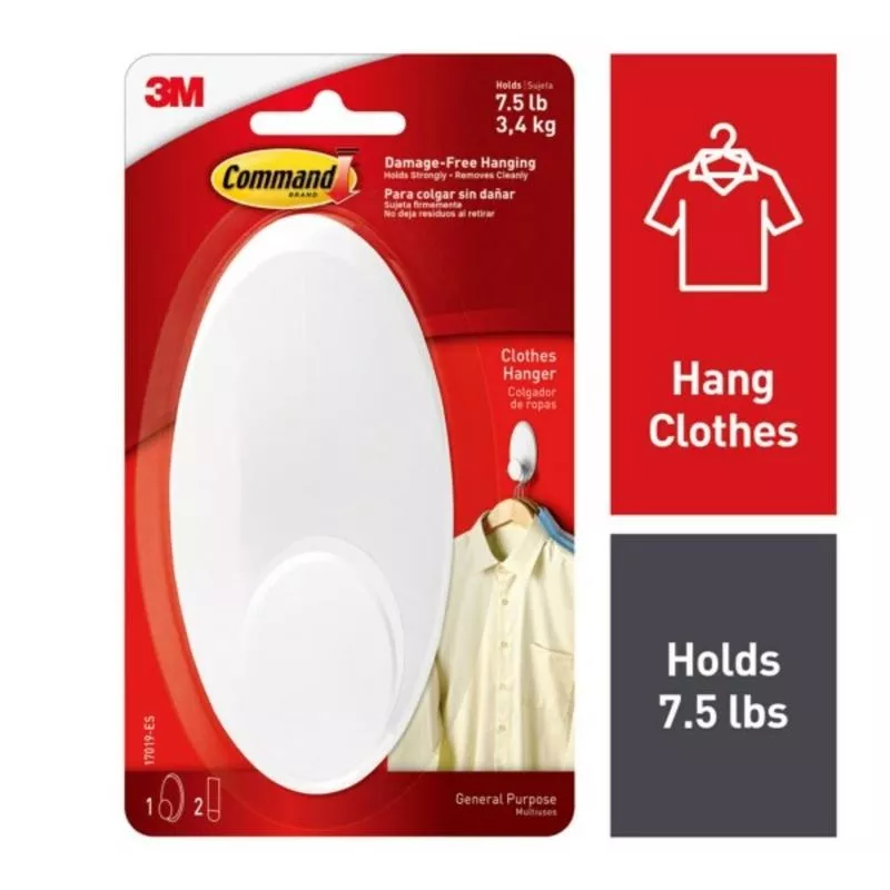 3m-command-large-plastic-hook-5-in-l-1-pk 3M Command Large Plastic Hook 5 in. L 1 pk