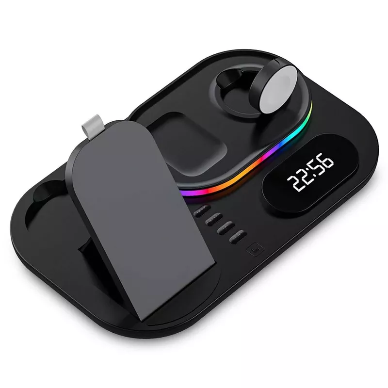 4-in-1-foldable-wireless-charging-station-stand-dock-black 4-in-1 Foldable Wireless Charging Station Stand Dock Black