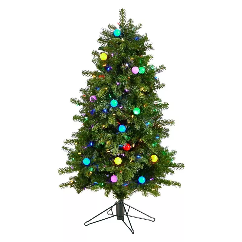 4-montana-mountain-fir-multi-color-artificial-christmas-tree-green 4 Montana Mountain Fir Multi Color Artificial Christmas Tree Green