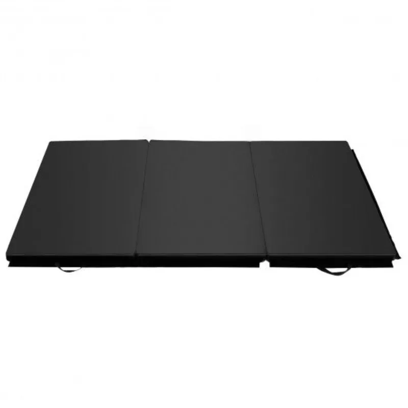 6-x-4-tri-fold-gymnastics-mat-thick-folding-panel-black 6′ x 4′ Tri-Fold Gymnastics Mat Thick Folding Panel-Black