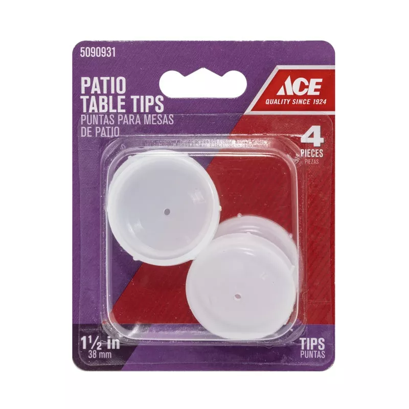 ace-plastic-patio-table-tips-white-round-1-1-2-in-w-4-pk Ace Plastic Patio Table Tips White Round 1-1/2 in. W 4 pk