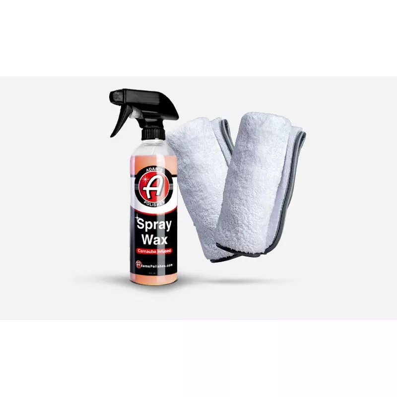 Adam’s Spray Wax 16oz & Towel Combo