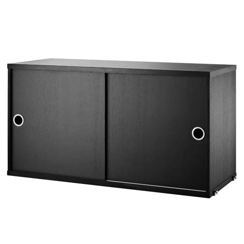 cabinet-with-sliding-doors-black-stained-ash Cabinet with Sliding Doors Black Stained Ash