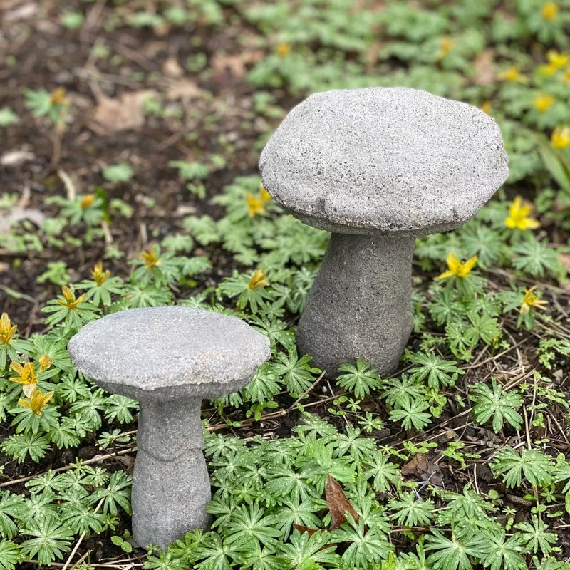 cast-stone-aged-garden-mushroom-statue Cast Stone Aged Garden Mushroom Statue