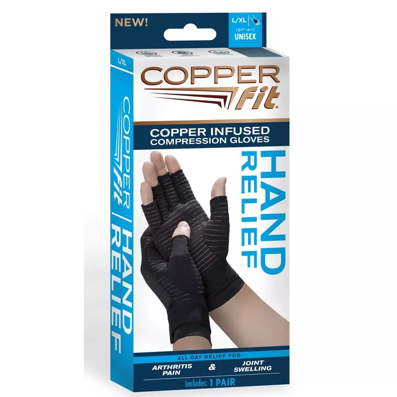 copper-fit-black-compression-gloves-1-pk Copper Fit Black Compression Gloves 1 pk