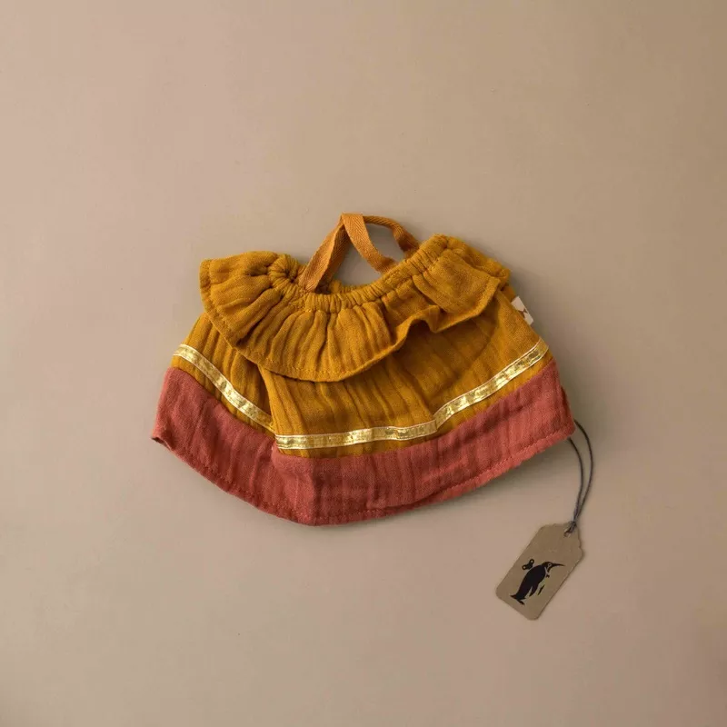 doll-clothes-set-ochre-party-dress Doll Clothes Set | Ochre Party Dress