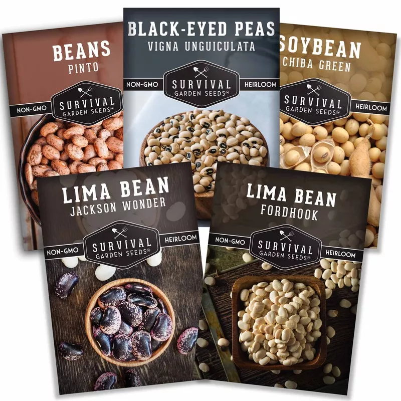 dry-bean-seeds-collection5-heirloom-varieties-shelling-drying-long-term-storage Dry Bean Seeds Collection5 Heirloom Varieties for Shelling, Drying & Long-Term Storage