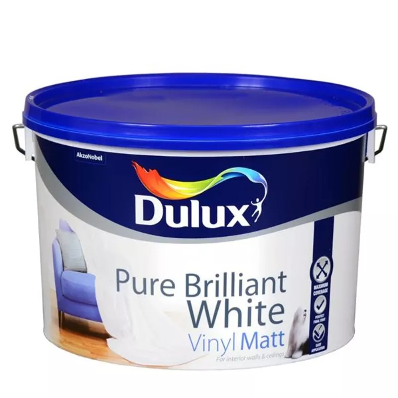 Dulux Vinyl Matt White 10LTR