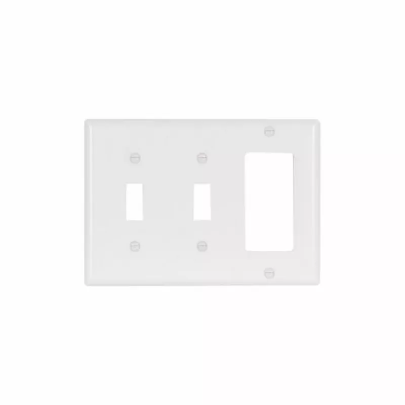 eaton-cooper-wiring-combination-wallplate-white-white Eaton Cooper Wiring Combination Wallplate, White White