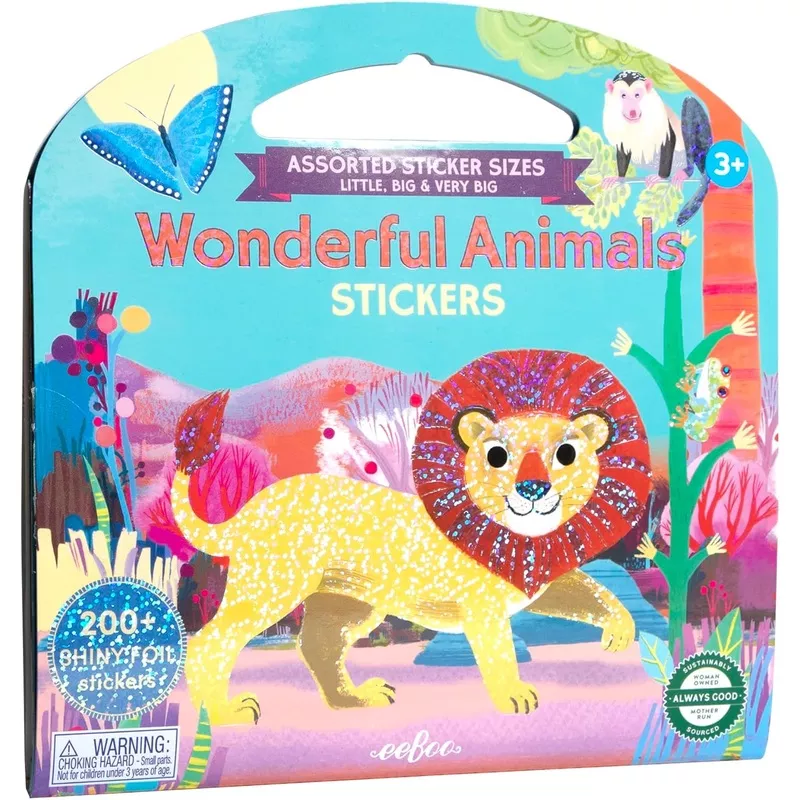 eeboo-wonderful-animals-shiny-sticker-book eeBoo: Wonderful Animals Shiny Sticker Book