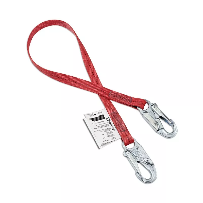 fall-arrest-lanyard-dynamic-polyester-webbing-single-leg-1-fixed-lanyard-with-tw Fall Arrest Lanyard – Dynamic Polyester Webbing Single-Leg 1″ Fixed Lanyard with Two Snap Hooks Various Lengths