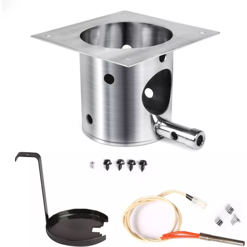 fire-burn-pot-hot-rod-ignitor-with-screws-fuse-pit-boss-820sc-pb820sc-pellet-gri Fire Burn Pot + Hot Rod Ignitor with Screws and Fuse for Pit Boss 820SC (PB820SC), Pellet Grill Replacement Parts