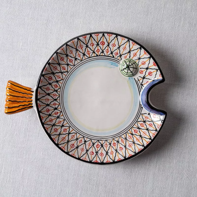 fish-plate-round-m-better-half-blue Fish Plate Round (M) The Better Half Blue