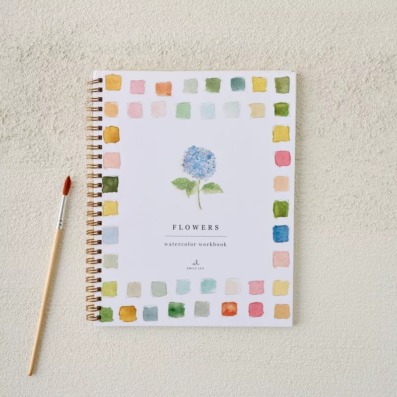 flowers-watercolor-workbook Flowers Watercolor Workbook