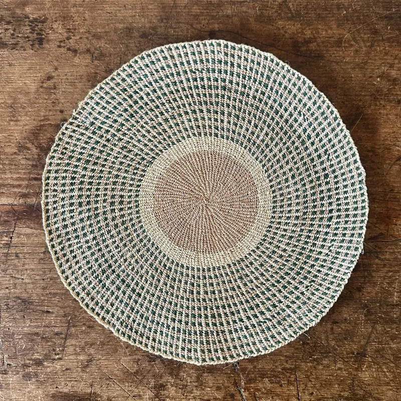forest-green-round-sisal-placemat Forest Green Round Sisal Placemat