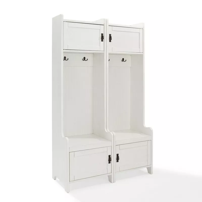 fremont-2pc-entryway-set-distressed-white-2-hall-trees Fremont 2Pc Entryway Set Distressed White – 2 Hall Trees