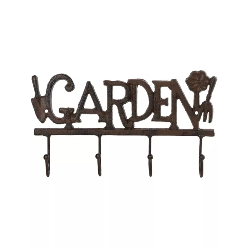 garden-4-hook-cast-iron-hanger “GARDEN” 4 Hook Cast Iron Hanger