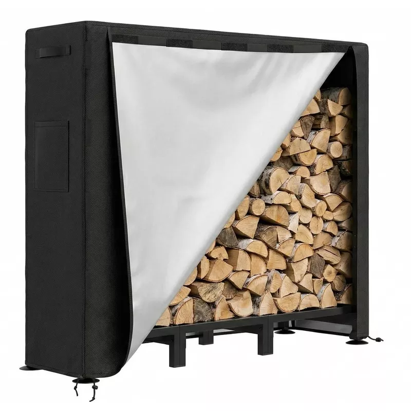 garvee-firewood-rack-4ft-with-waterproof-cover-heavy-duty-steel-adjustable-lengt Garvee Firewood Rack 4FT with Waterproof Cover, Heavy-Duty Steel, Adjustable Length, Oxford Fabric, Tool-Free Assembly, Patio & Backyard Storage