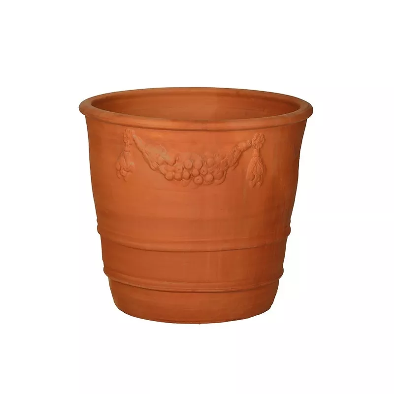 Grapevine Rimmed Decorative Terracotta Planter