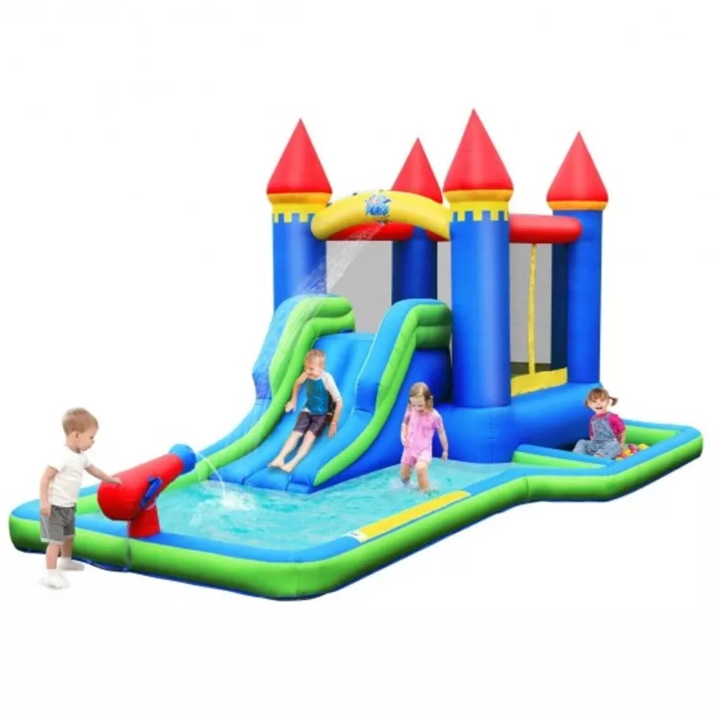 inflatable-bounce-house-kids-water-slide-with-climbing-wall Inflatable Bounce House Kids Water Slide with Climbing Wall