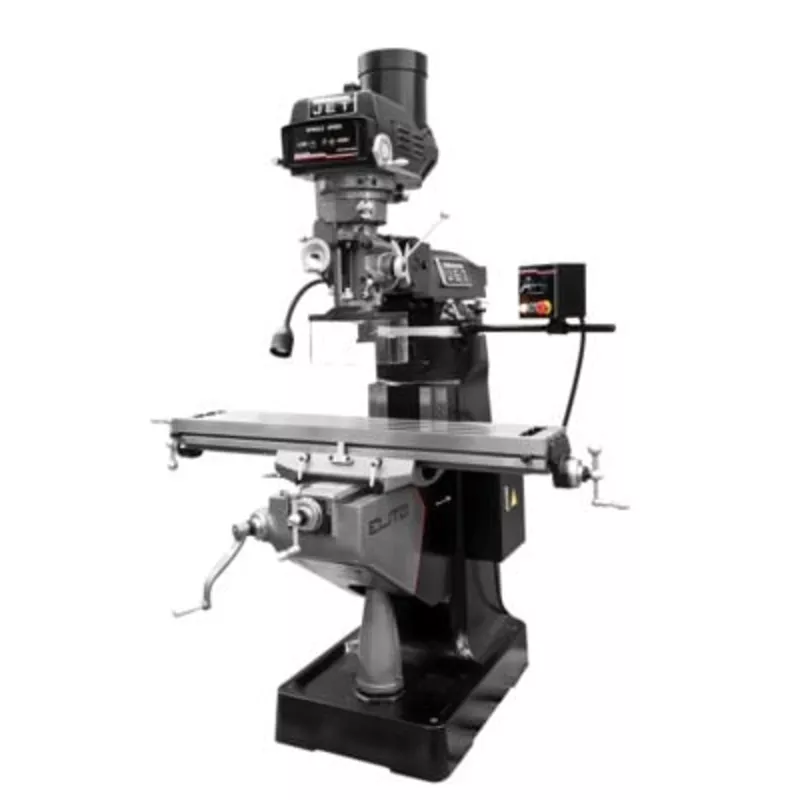 jet-etm-949-mill-with-3-axis-acu-rite-203-quill-dro-x-y-axis-jet-powerfeeds-usa- Jet ETM-949 Mill with 3-Axis ACU-RITE 203 (Quill) DRO and X, Y-Axis JET Powerfeeds and USA Powered Draw Bar 894120