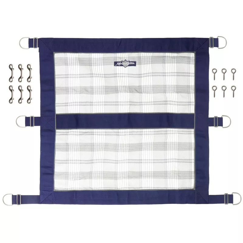 kensington-stall-door-guard-with-hardware-blue-steel-plaid Kensington Stall Door Guard with Hardware Blue Steel Plaid