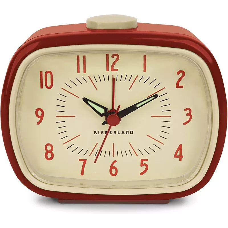 kikkerland-retro-alarm-clockred Kikkerland Retro Alarm ClockRed