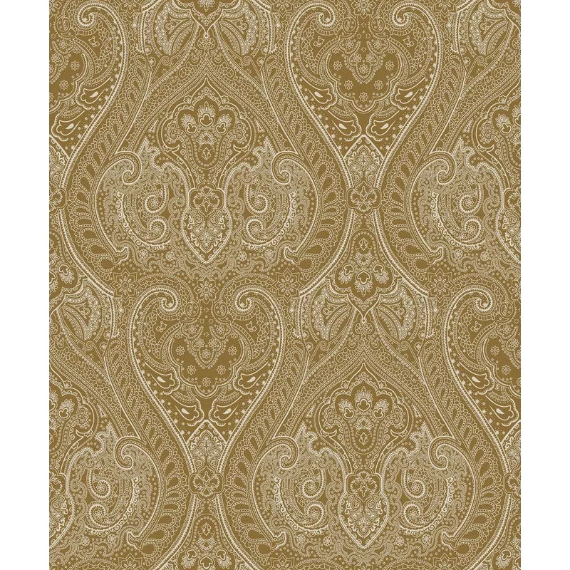 lace-wallpaper-in-gold Lace Wallpaper in Gold