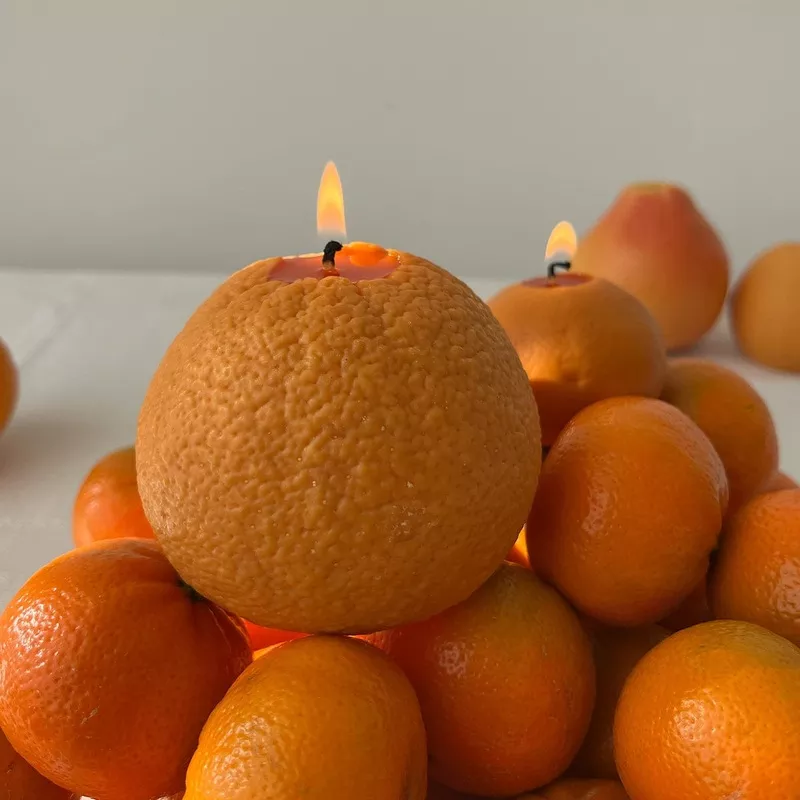 large-orange-candle-orange Large Orange Candle Orange