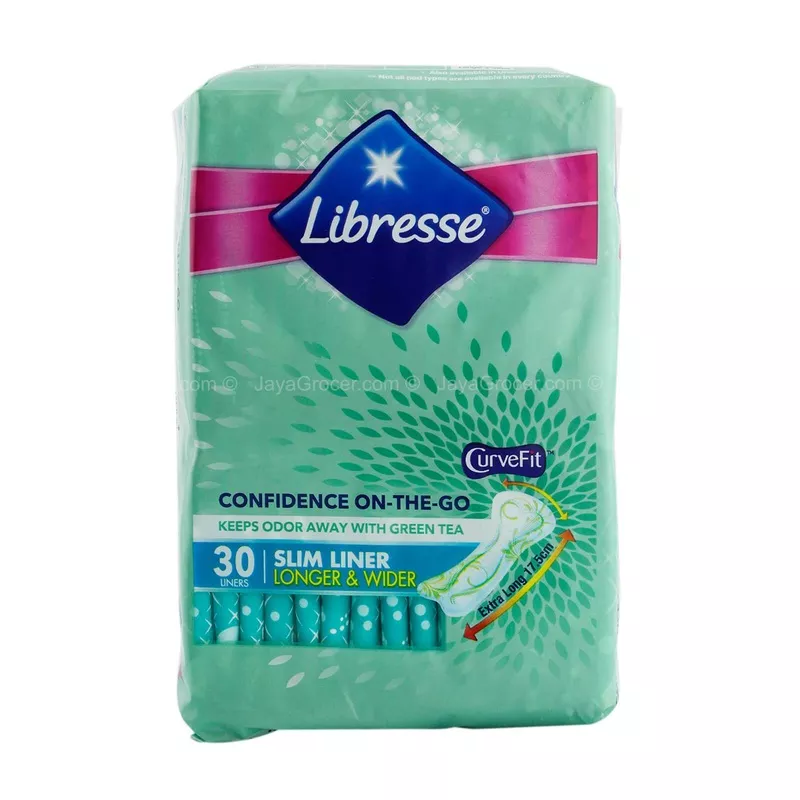 libresse-green-tea-slim-liner-non-wing-pad-17-5cm-x-18pcs Libresse Green Tea Slim Liner Non Wing Pad 17.5cm x 18pcs