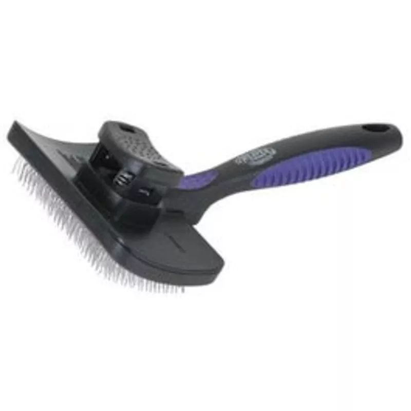 livestock-self-cleaning-slicker-brush-4-in Livestock Self-Cleaning Slicker Brush, 4-In.