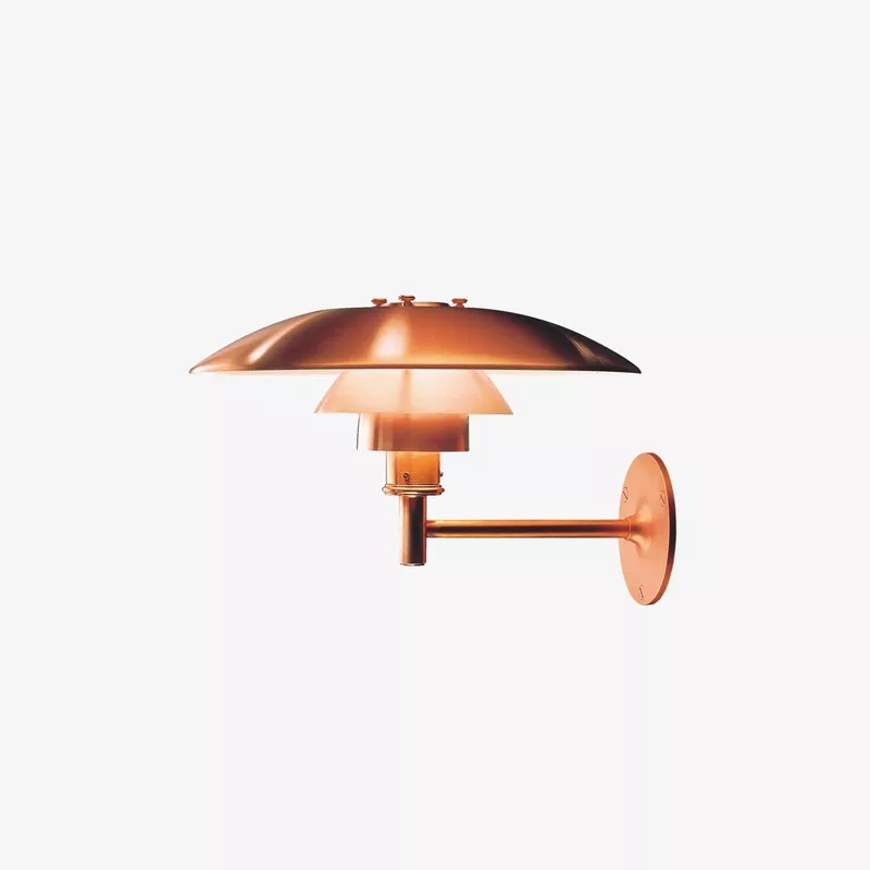 louis-poulsen-ph-wall-lamp-with-arm-copper Louis Poulsen PH Wall Lamp with Arm, Copper