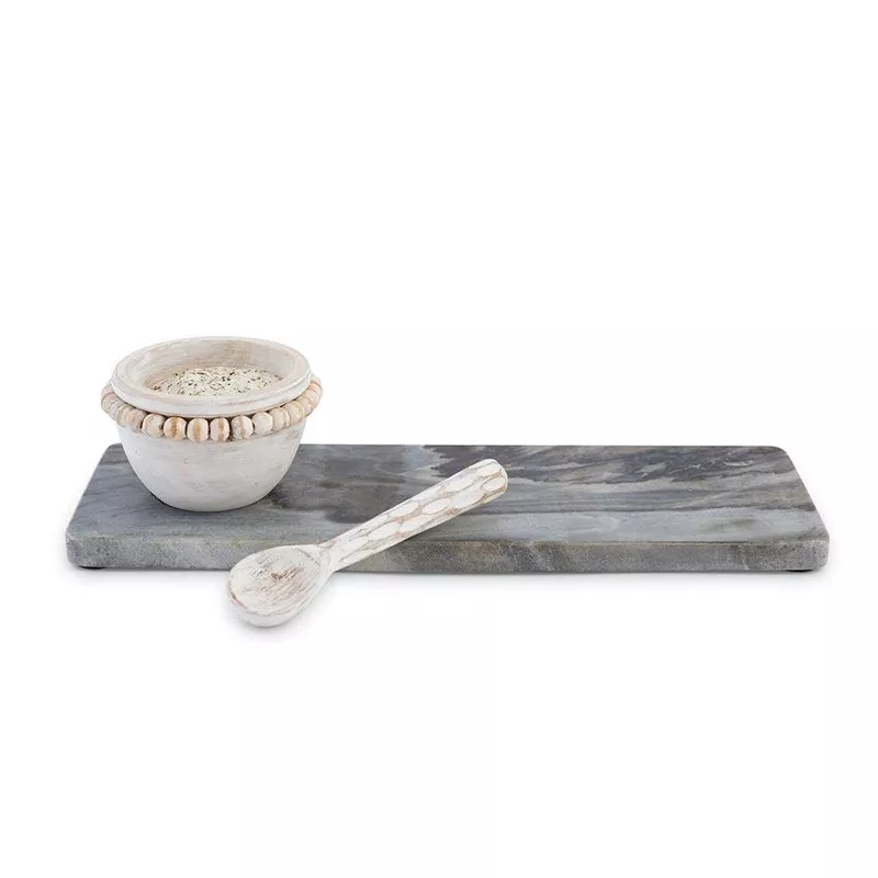 Marble & Wood Serving Board Set