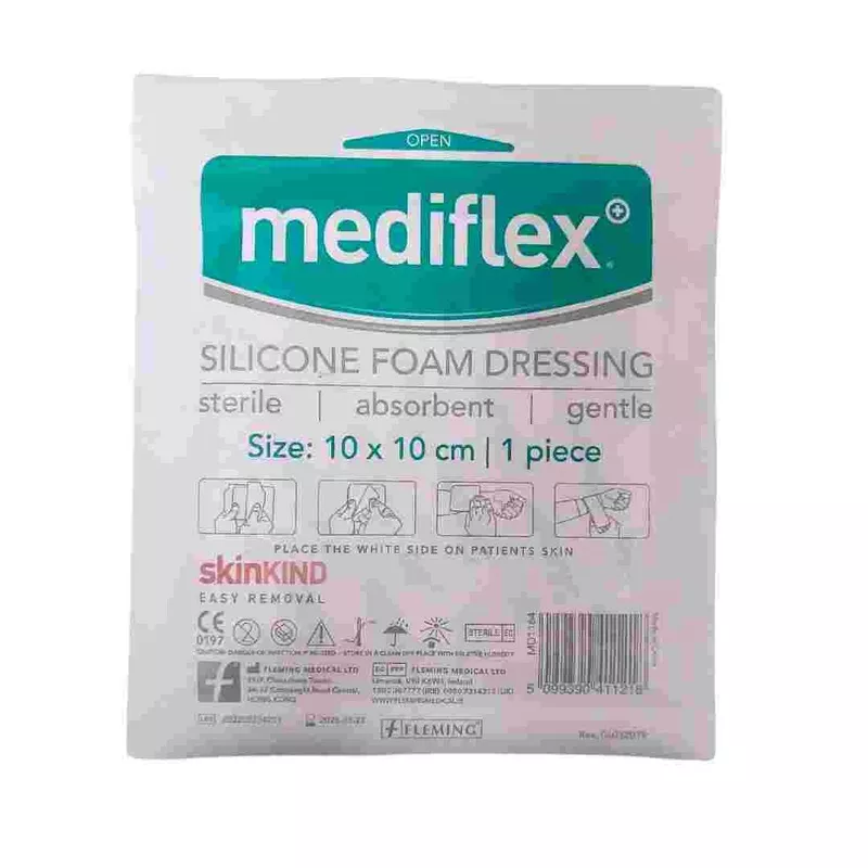 mediflex-silicone-foam-dressing-10x10cm-1-piece mediflex Silicone Foam Dressing – 10x10cm (1 piece)