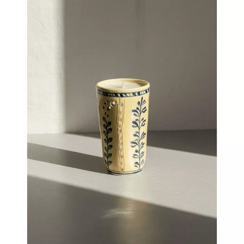 mid-century-painted-pottery-candle-signed-balliet-h-g-exclusive Mid Century Painted Pottery Candle (Signed Balliet) – H+G Exclusive