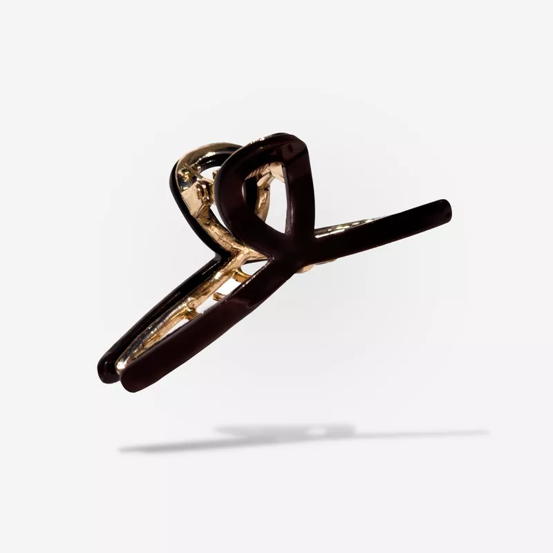 mini-loop-hair-claw-clip-chocolate Mini Loop Hair Claw Clip | Chocolate