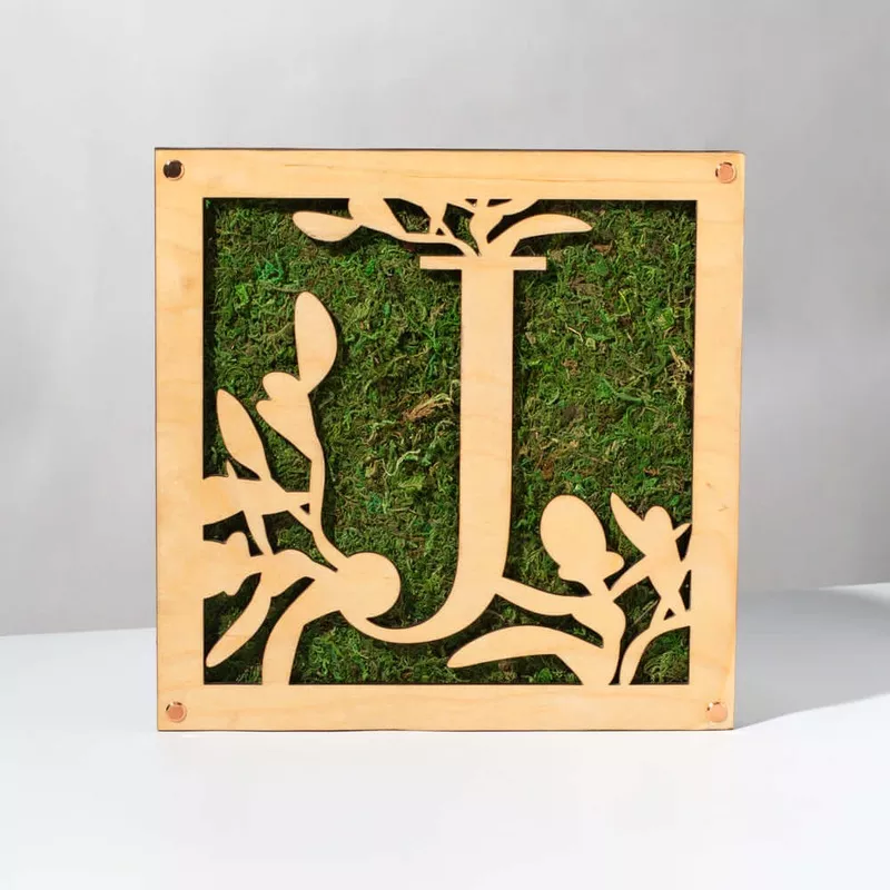 monogrammed-moss-frame-wooden-botanical-wall-art-letter-j Monogrammed Moss Frame – Wooden Botanical Wall Art Letter “J”