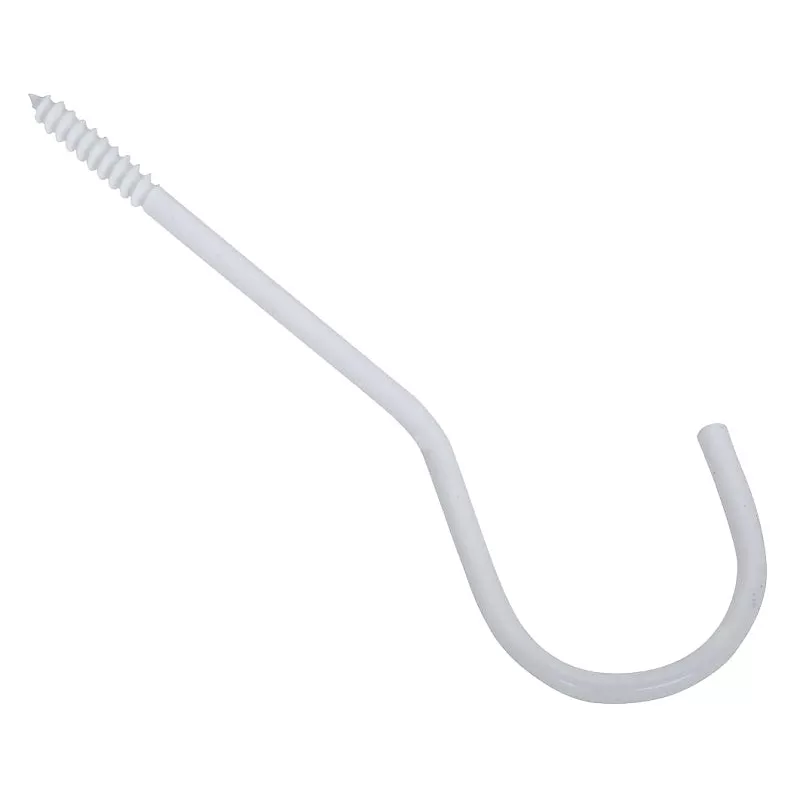 National Hardware N275-206 Ceiling Hook, 6 in L, Steel, White