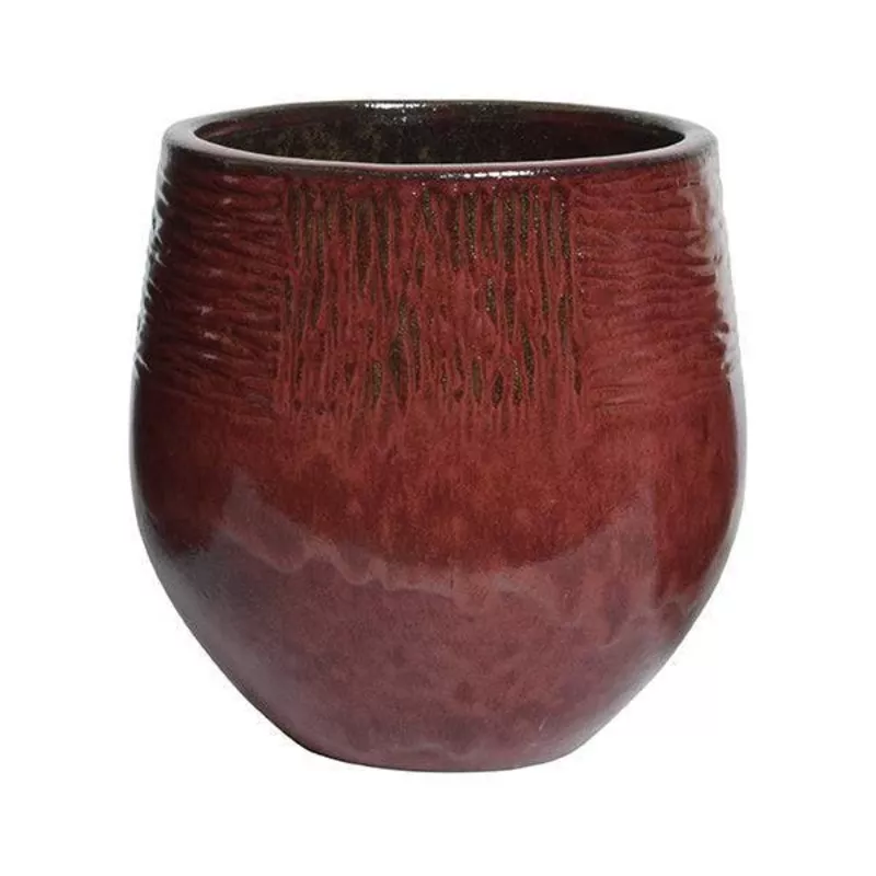 Noah Planter – Red – 10-inch