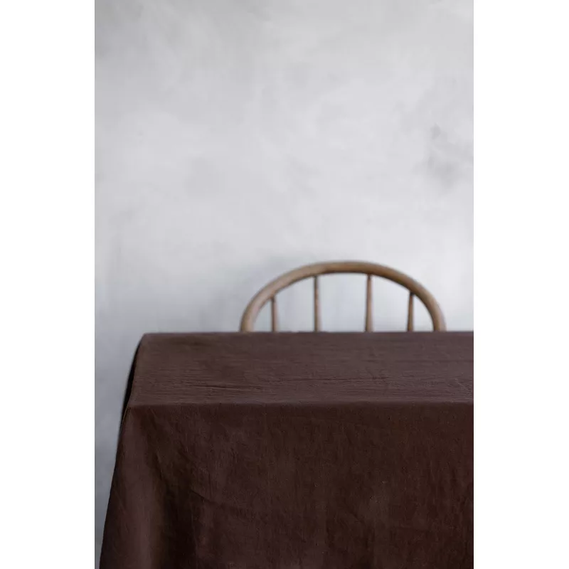 Notary Linen Table Cloth-Bark