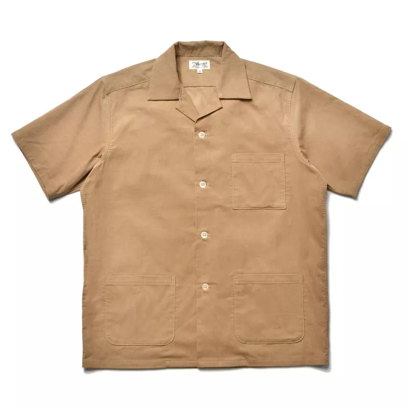 open-collar-resort-s-s-shirt-summer-corduroy-041-beige OPEN COLLAR RESORT S/S SHIRT / SUMMER CORDUROY 041 BEIGE
