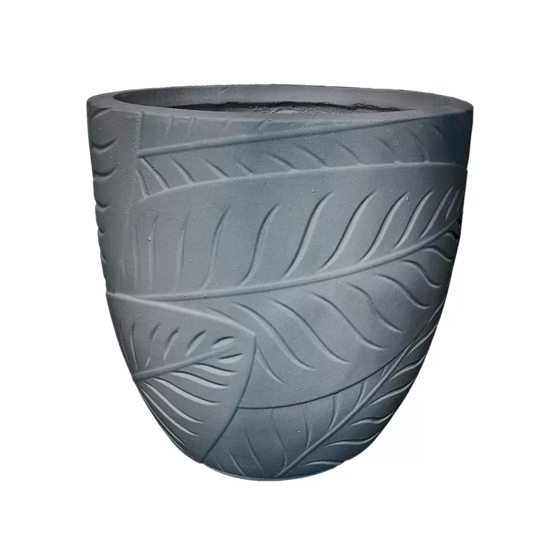 Plantain Leaves Textured Pot – Anthracite M – 31.5D*30.5H(CM)