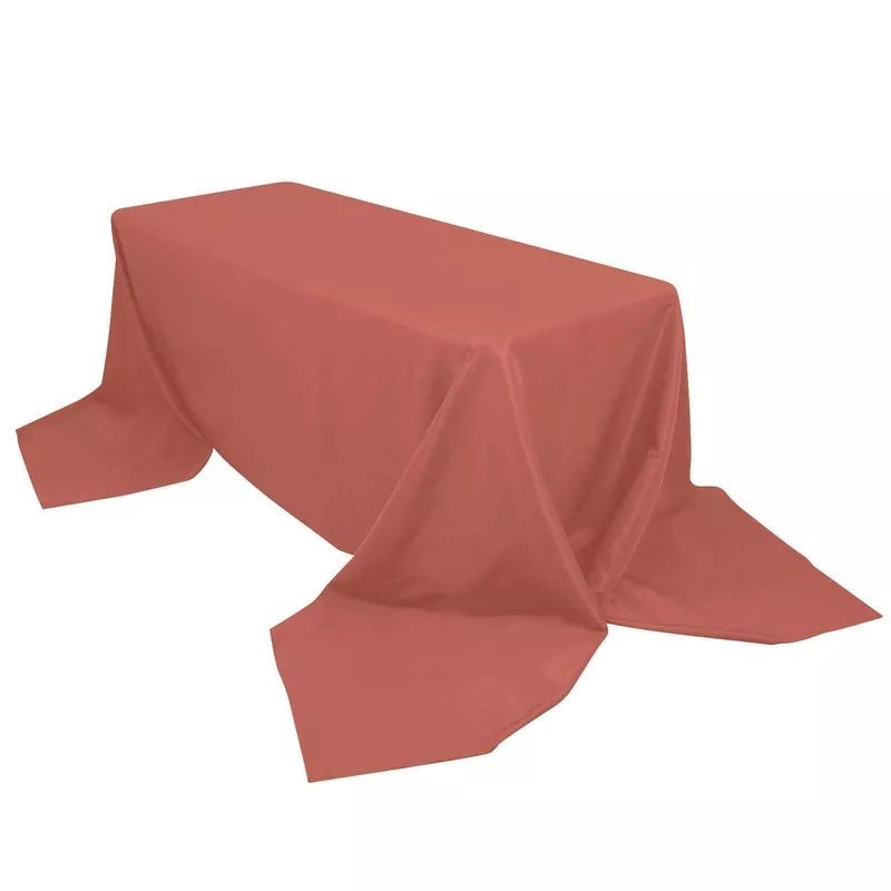 premium-polyester-90-x156-rectangle-tablecloth-terracotta-rust-seamless-220gsm-s Premium Polyester 90″x156″ Rectangle Tablecloth Terracotta (Rust) – Seamless 220GSM Stain-Resistant Table Cover