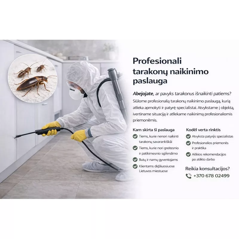 profesionali-tarakon-naikinimo-paslauga Profesionali tarakon naikinimo paslauga