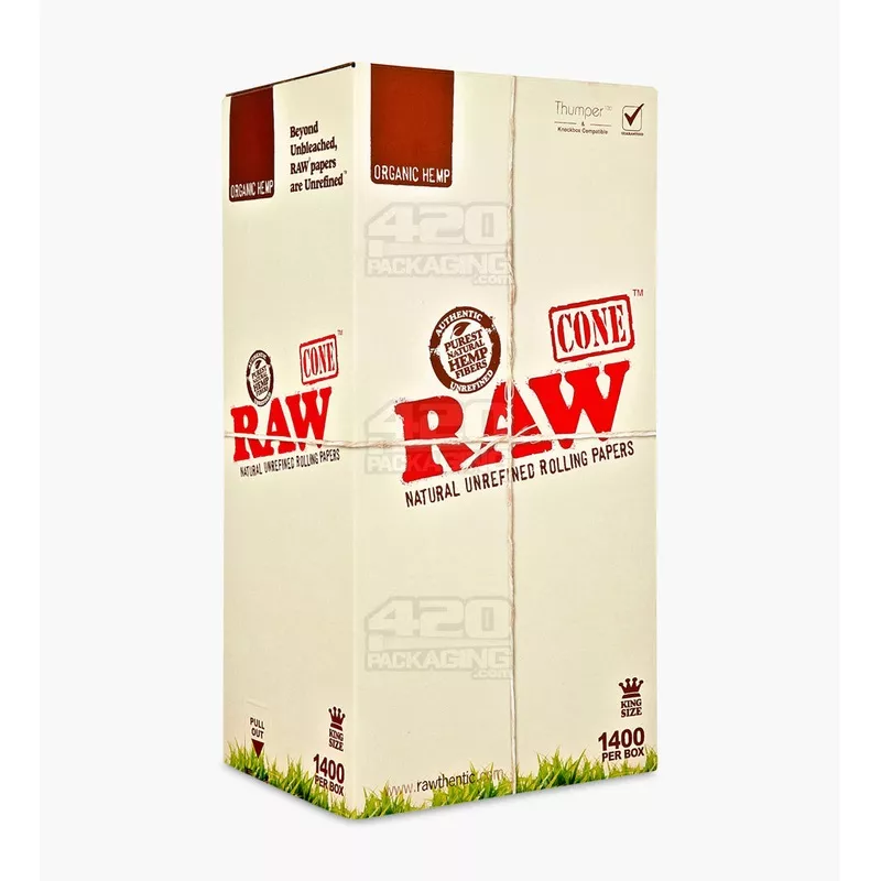 raw-organic-king-size-pre-rolled-cones-109mm-unbleached-paper-1400-count RAW | Organic King Size Pre-Rolled Cones | 109mm – Unbleached Paper – 1400 Count